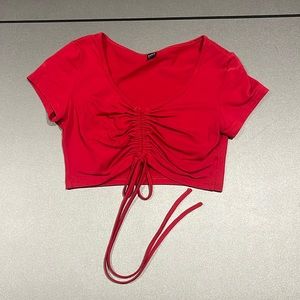 Red Cropped Tee
